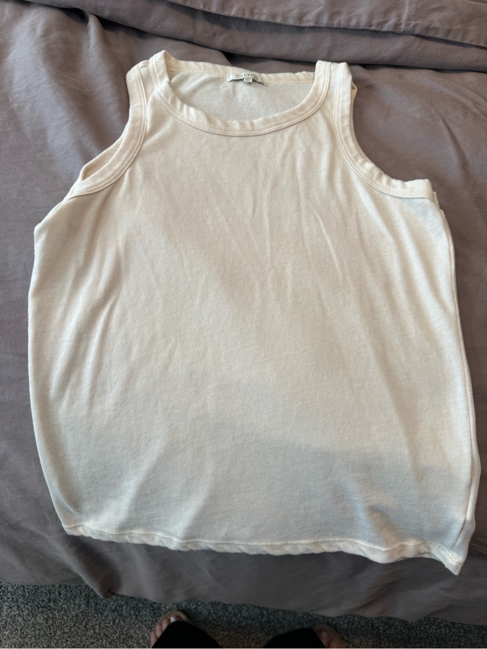 Z Supply Cream Airy Tank in Crystal